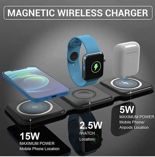 3-in-1 Foldable Magnetic Wireless Charger - shop verse pk